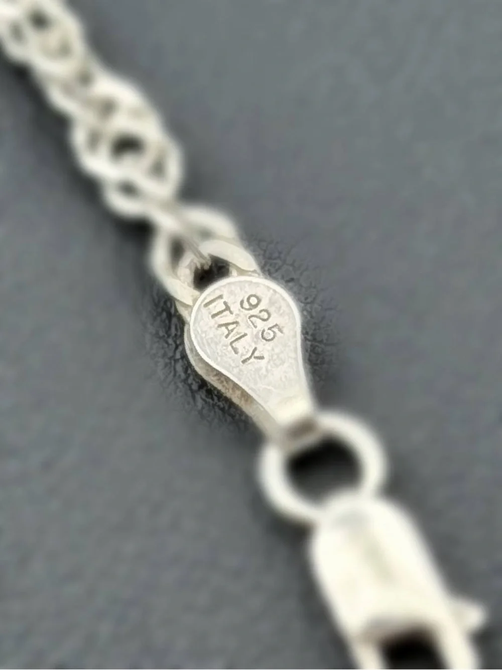 Vintage Italy 925 Sterling Silver Thick Rope Singapore style Chain 18